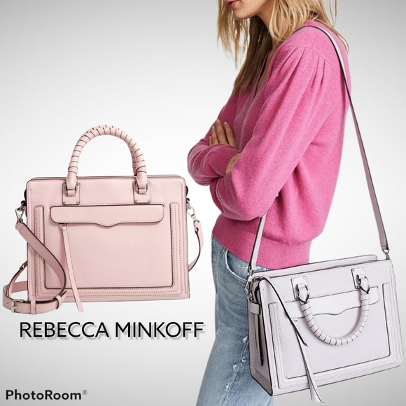 Rebecca Minkoff Medium Bree Leather Satchel Pink - Picture 3 of 16